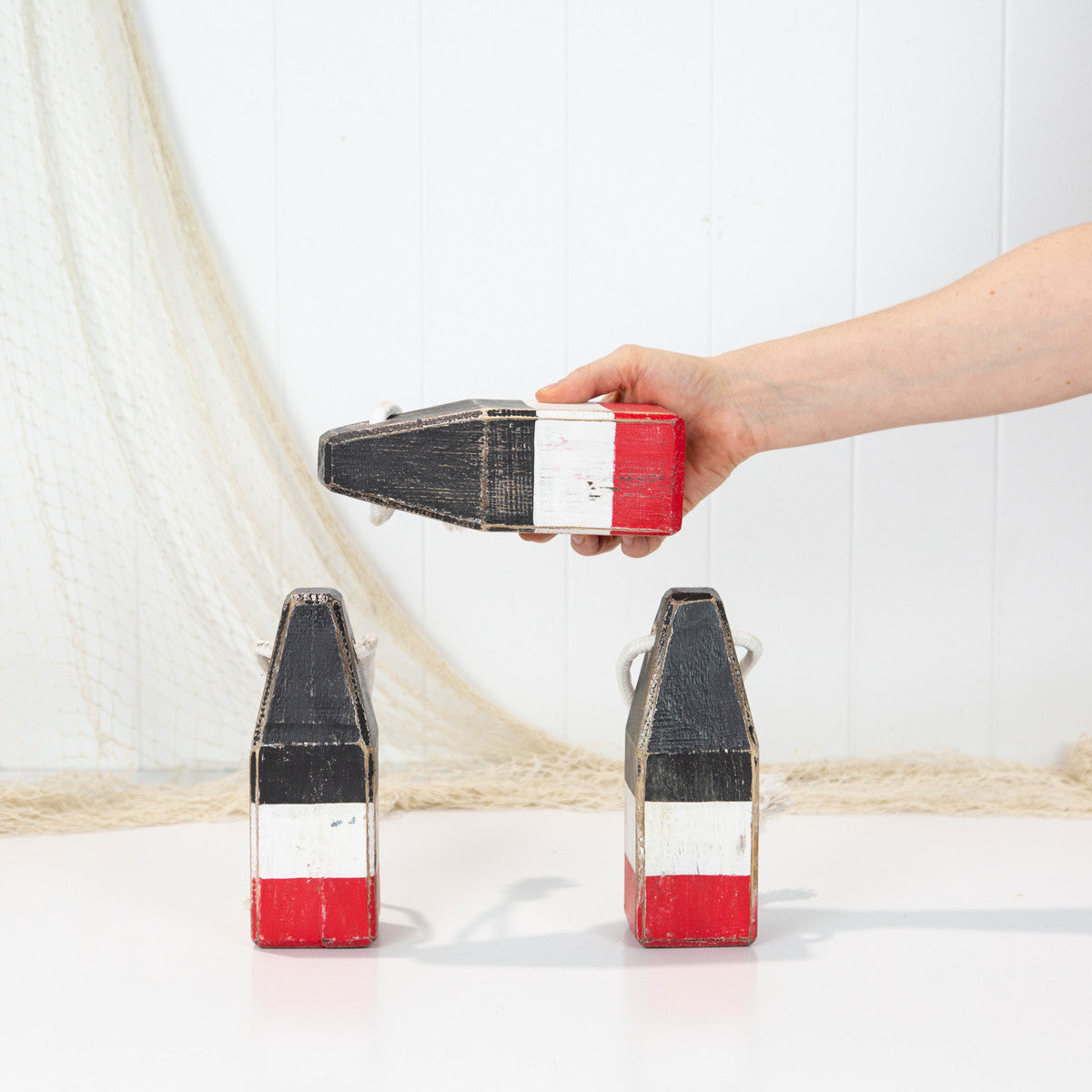 Buoy Small - Black, White & Red