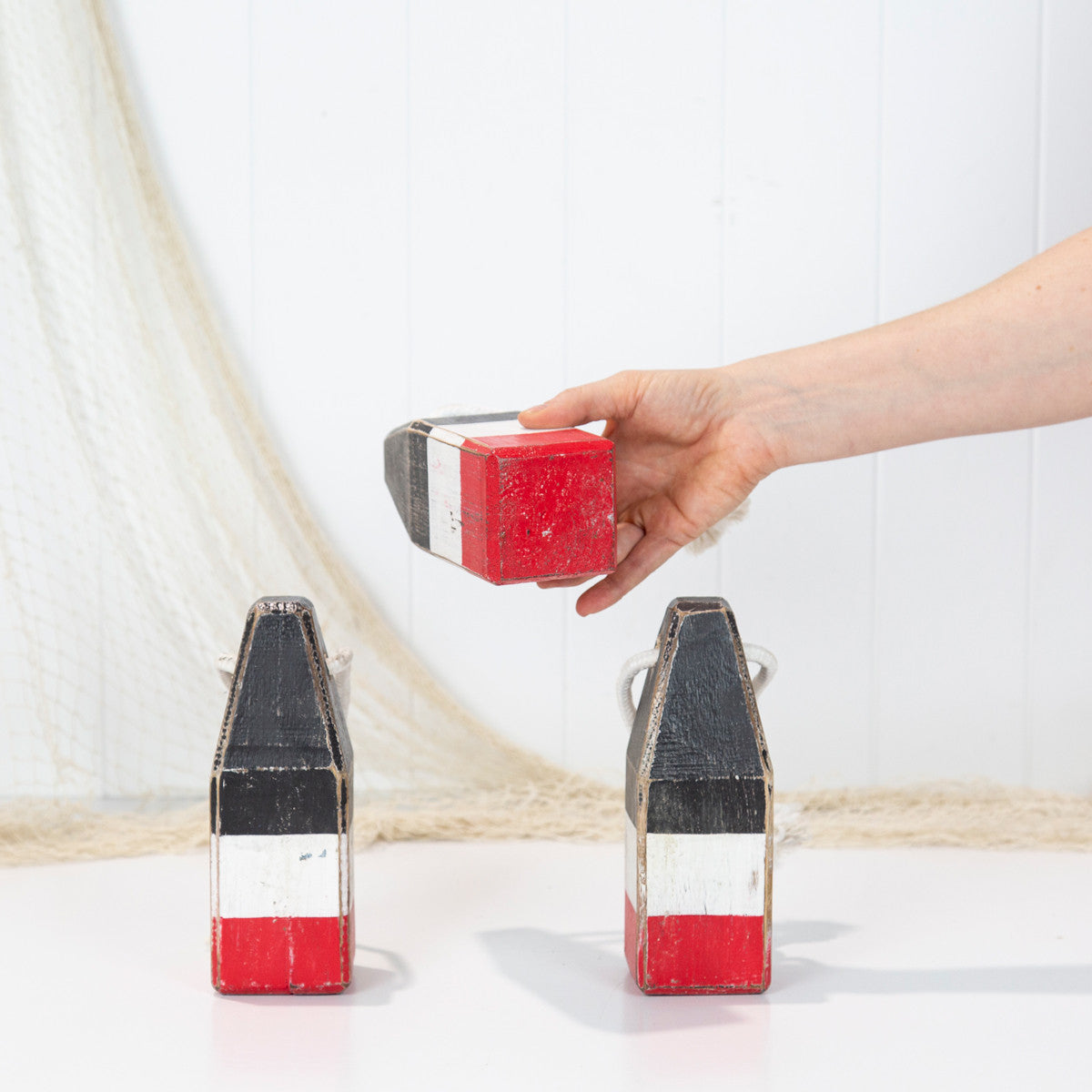 Buoy Small - Black, White & Red