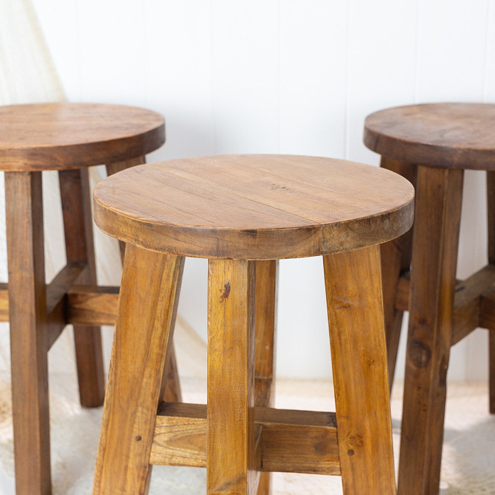 Round Wooden Stool #8003