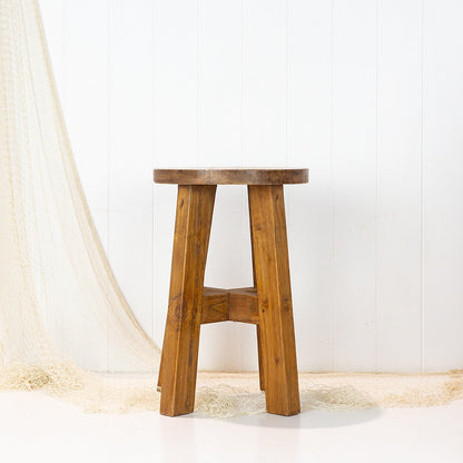 Round Wooden Stool #8003