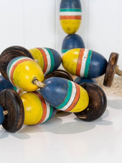 String Of Oval Buoys - Multi Coloured