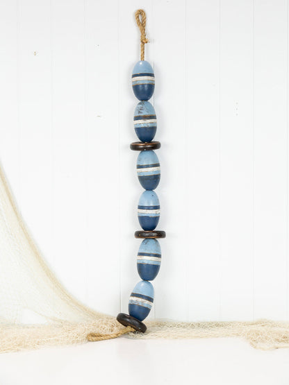 String Of Buoys - Two Tone Blue Stripe #304Bb