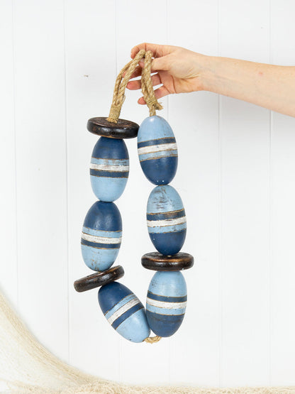 String Of Buoys - Two Tone Blue Stripe #304Bb