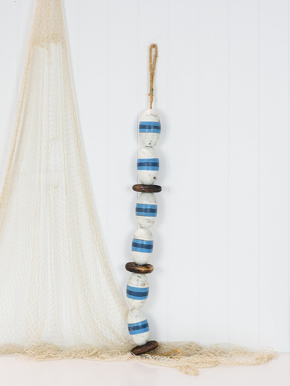 String Of Buoys - White & Blue #304Wb