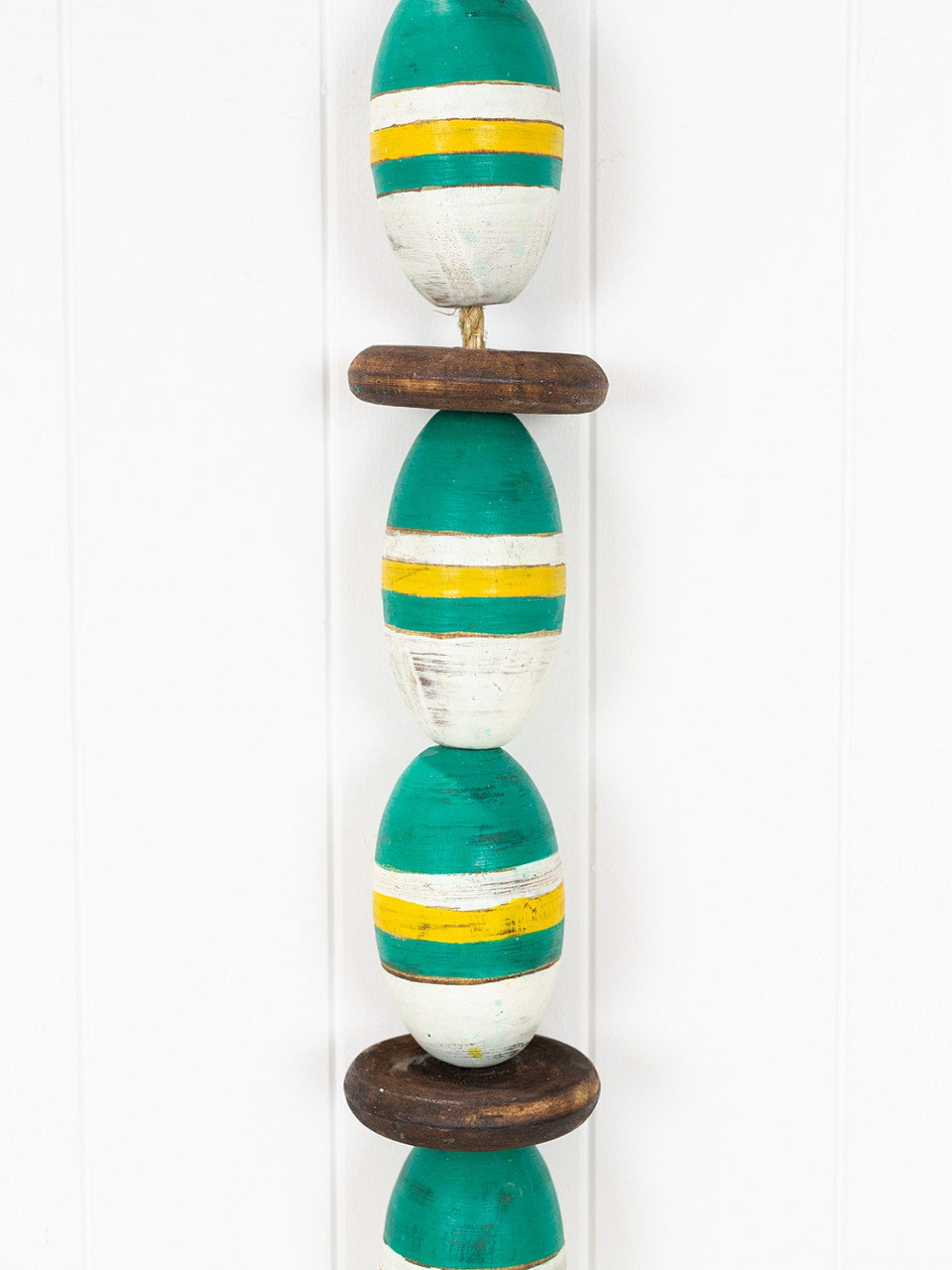 String Of Oval Buoys - Green & White