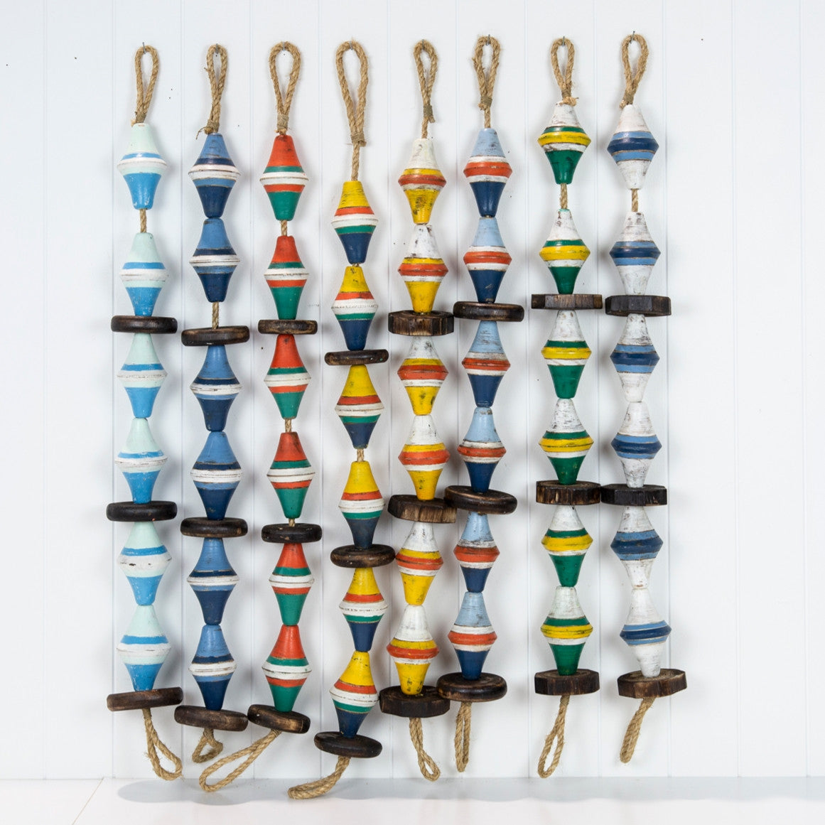 String Of Diamond Buoys - Green & Orange