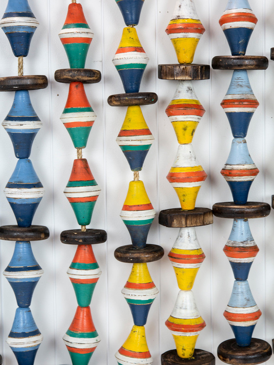 String Of Diamond Buoys - Green & Orange