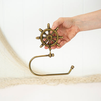 Loo Roll Holder - Ship'S Wheel #0352