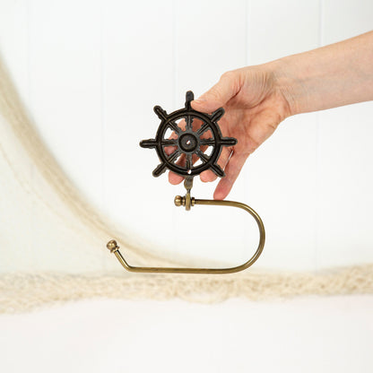 Loo Roll Holder - Ship'S Wheel #0352