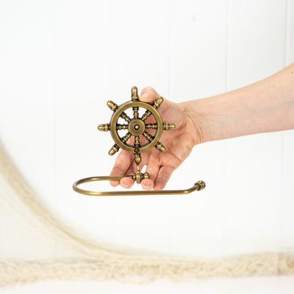 Loo Roll Holder - Ship'S Wheel #0352