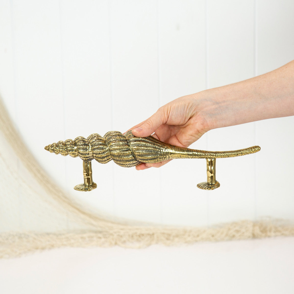 Spiral Shell Door Handle - Shiny #0406