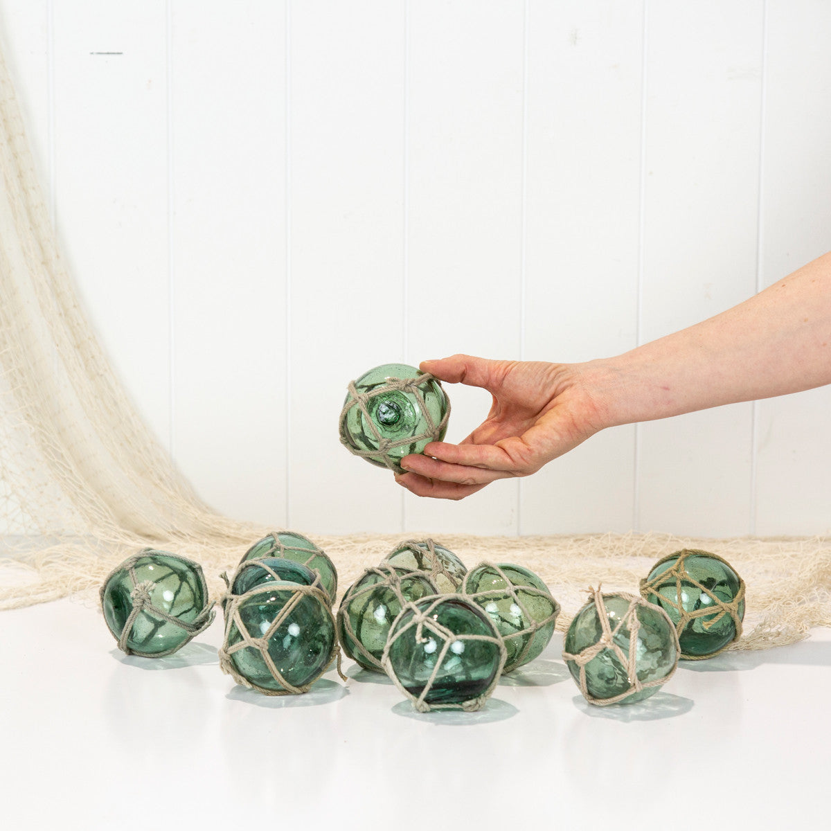 2.5" Glass Float Light Grey Net #1499