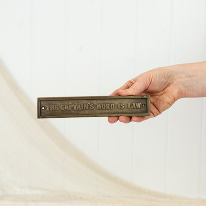 Captains Word Plaque #0392
