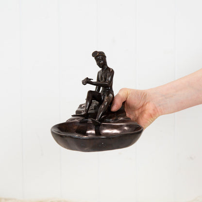 Brass Diver Coin Dish #1937