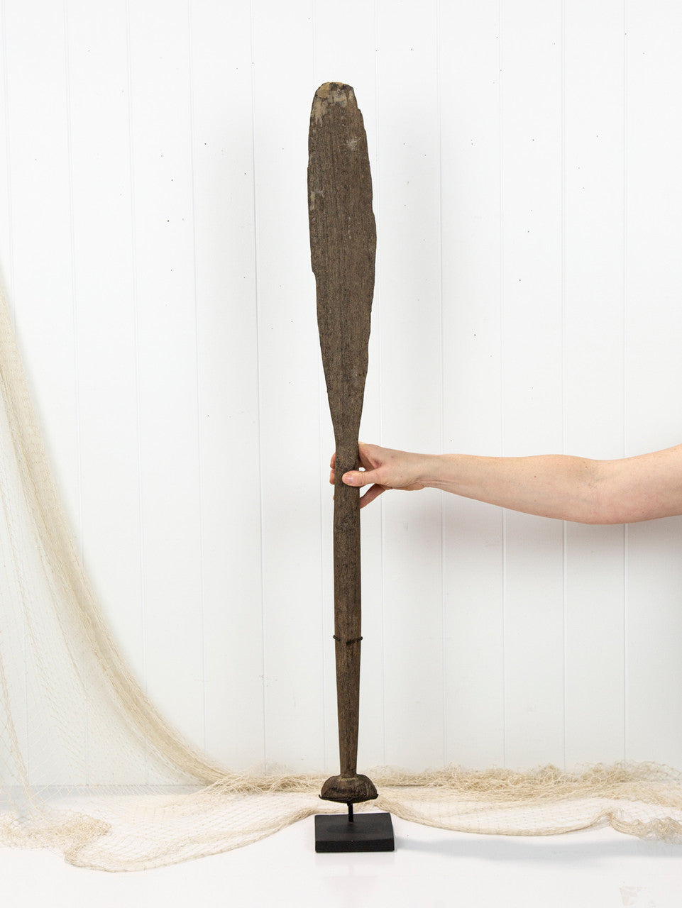 Antique Canoe Paddle On Stand # 2022