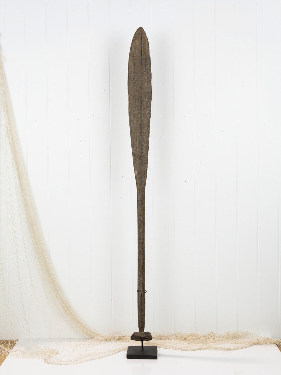 Antique Canoe Paddle On Stand # 2021