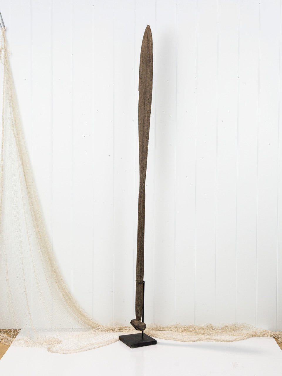 Antique Canoe Paddle On Stand # 2021