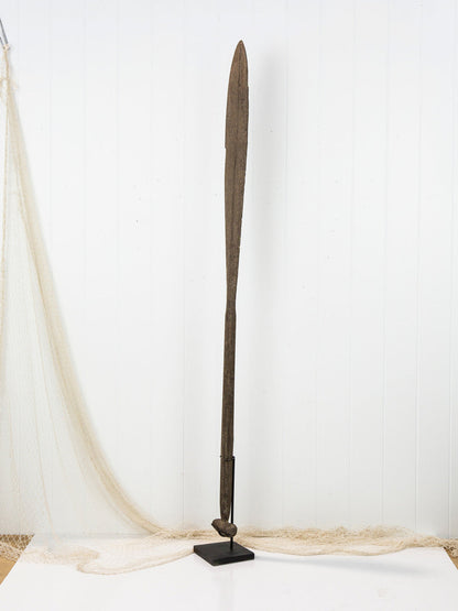 Antique Canoe Paddle On Stand # 2021