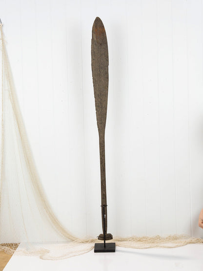 Antique Canoe Paddle On Stand # 2021