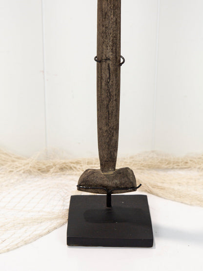 Antique Canoe Paddle On Stand # 2021