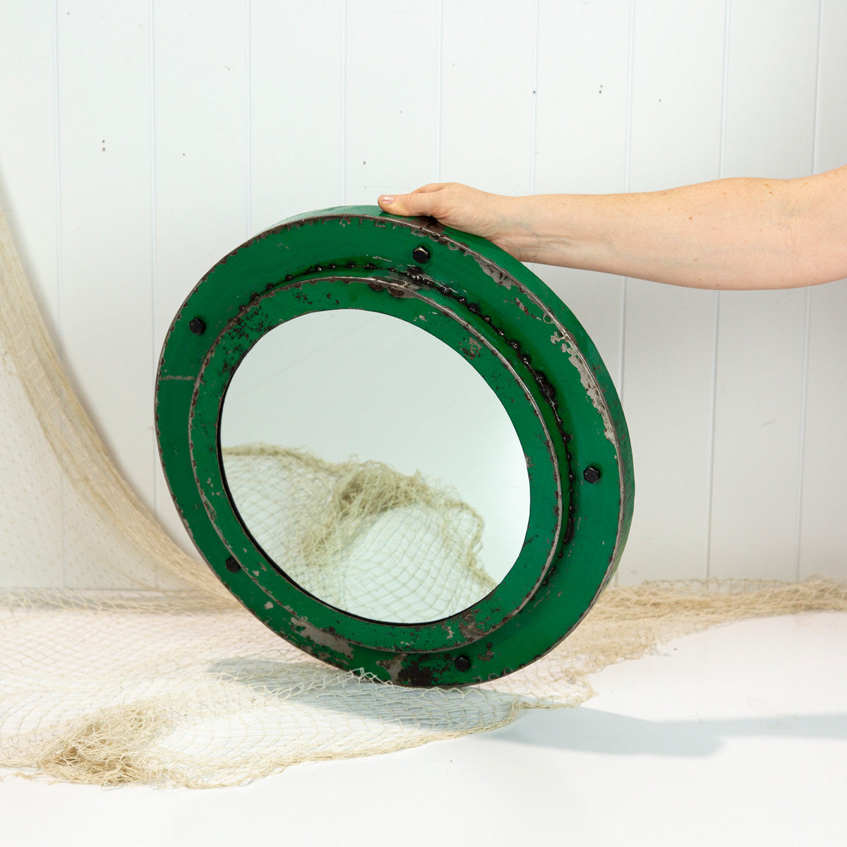 Porthole Mirror -Green #625G