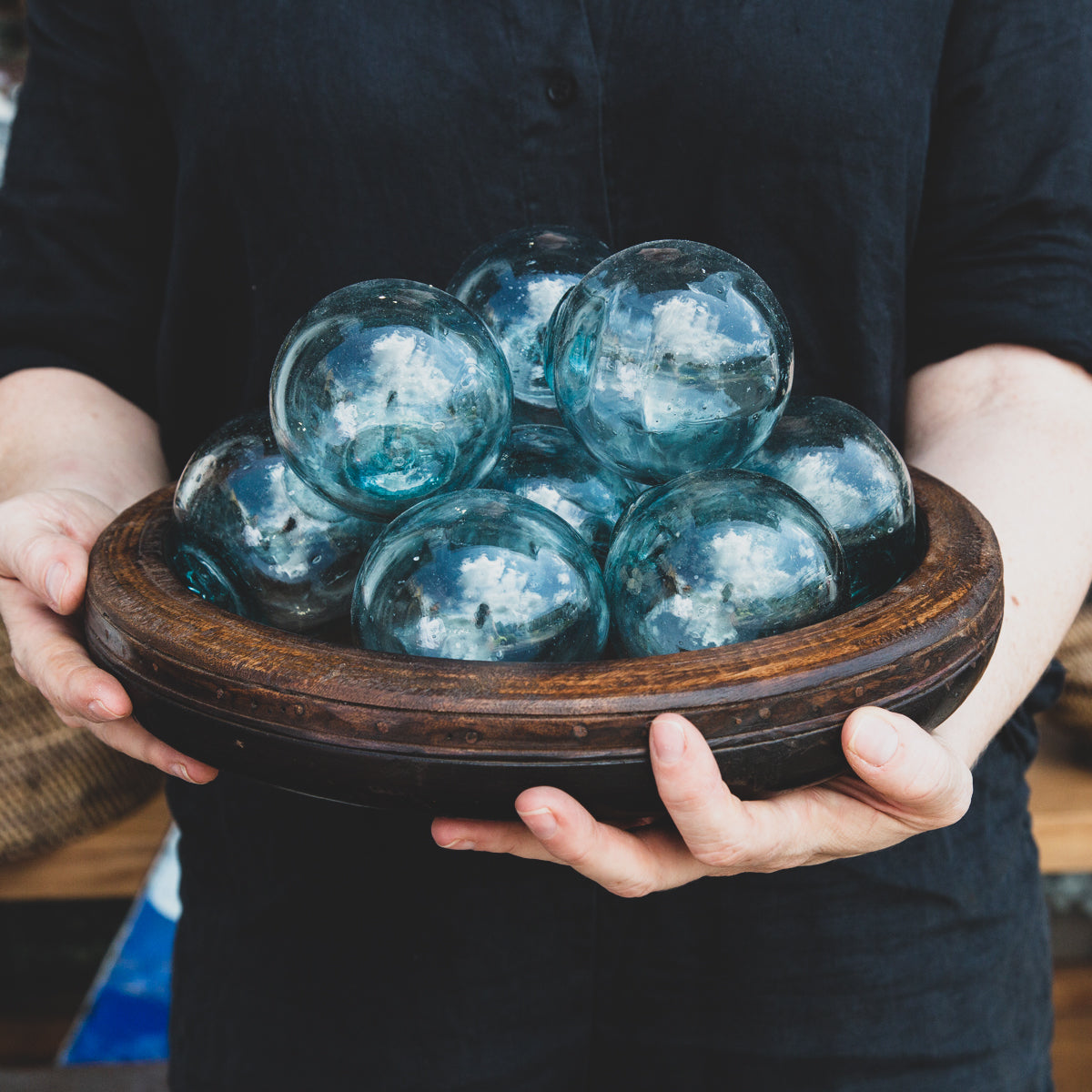 Set 5 X 2.5" Glass Floats #201 Nn