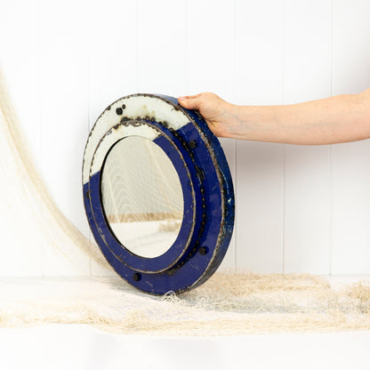 Porthole Mirror -Blue (S) #625B-1