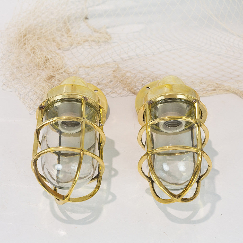 Bulk Head Lights Brass #3210