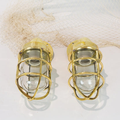 Bulk Head Lights Brass #3210