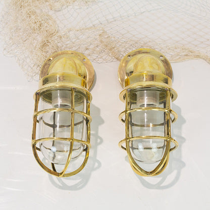 Bulk Head Lights Brass #3210