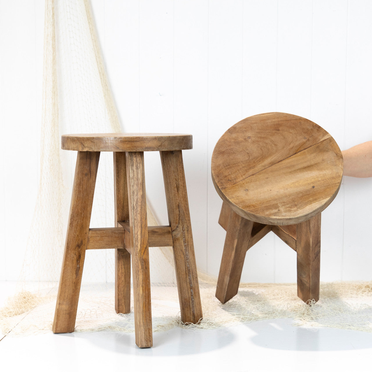 Round Wooden Stool #8003