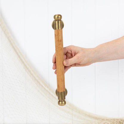 木质/黄铜门把手 30厘米 #0404