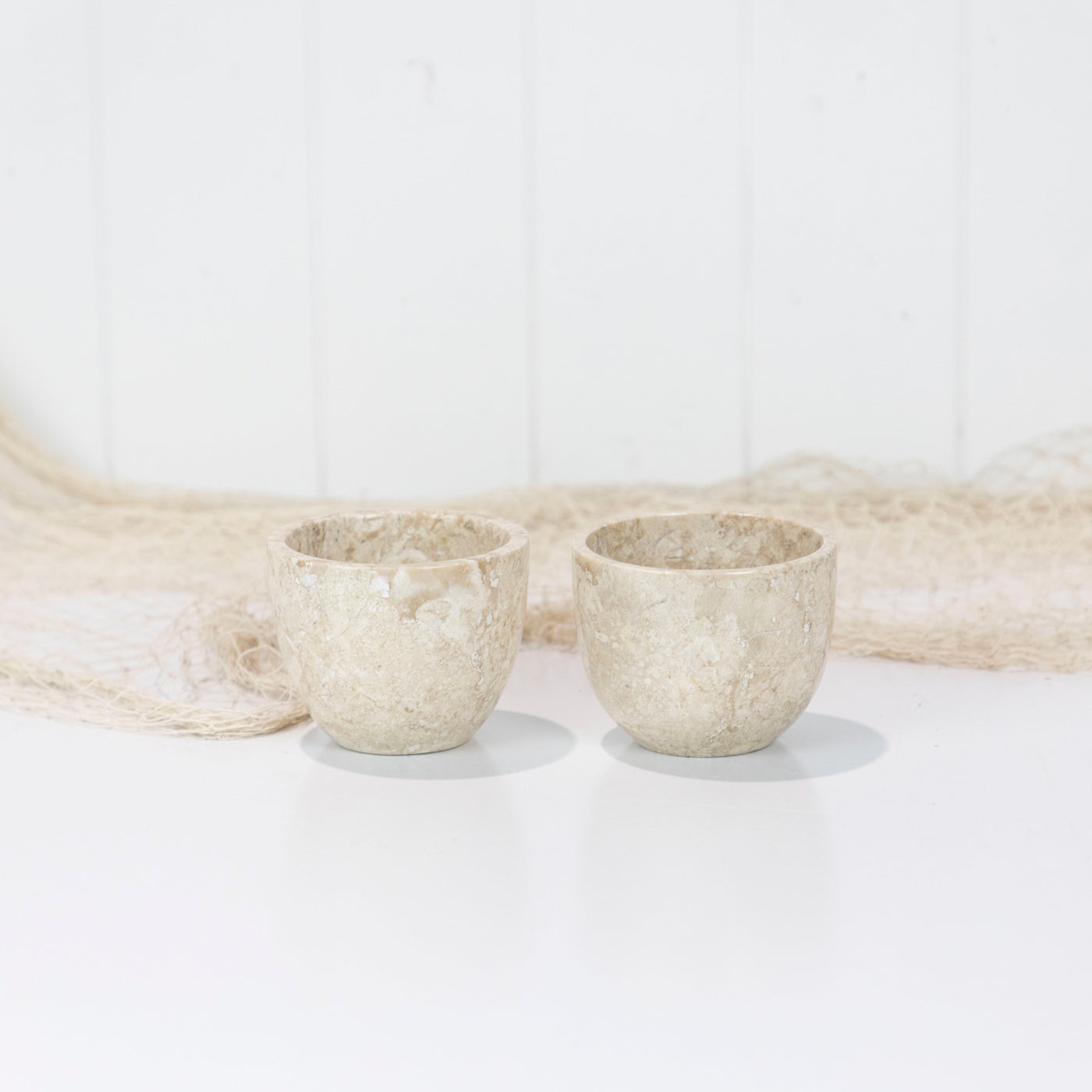 Marble Stone Bowl - Cream