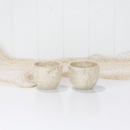 Marble Stone Bowl - Cream