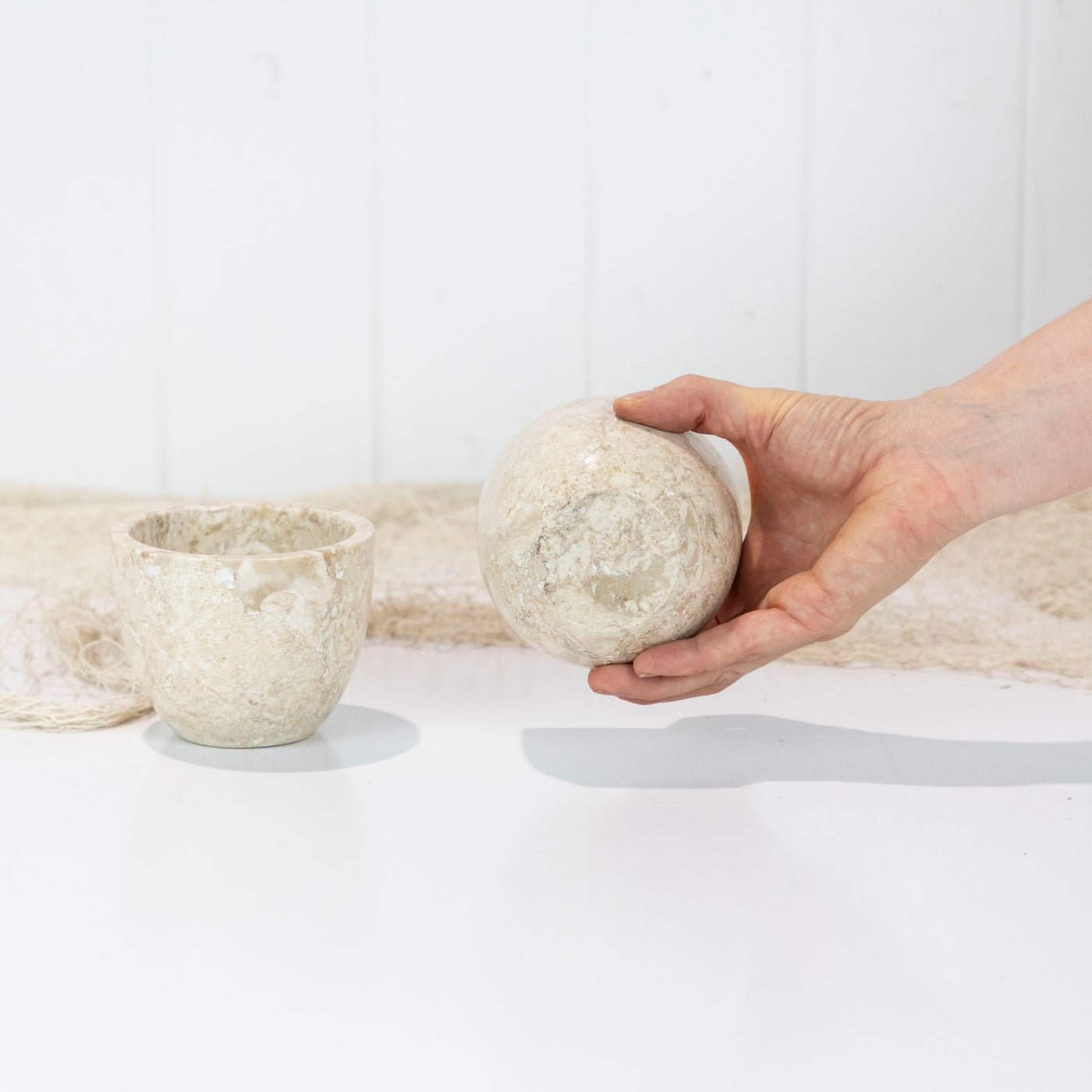 Marble Stone Vessel - Cream #681
