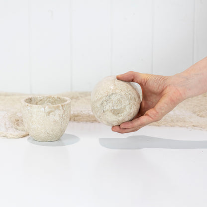 Marble Stone Vessel - Cream #681