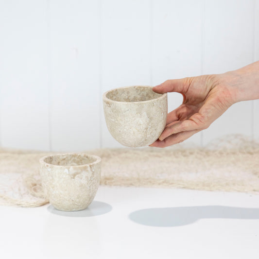 Marble Stone Vessel - Cream #681