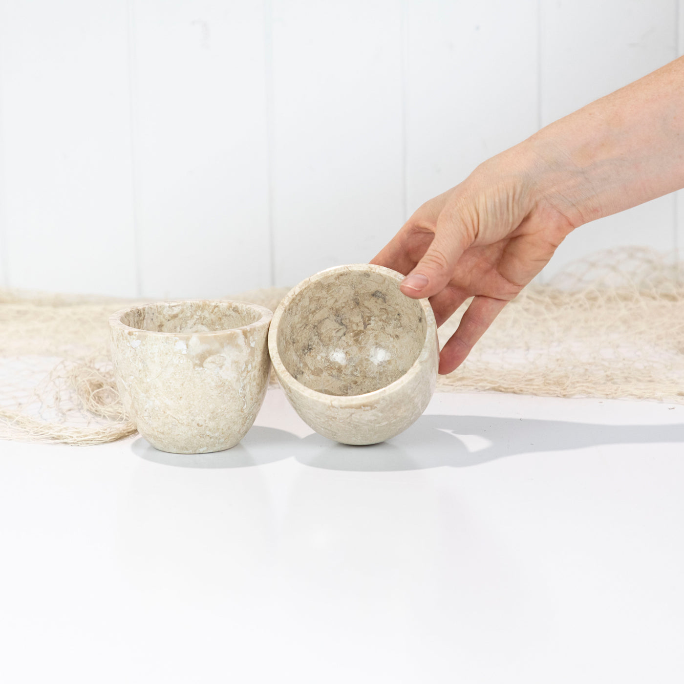 Marble Stone Vessel - Cream #681
