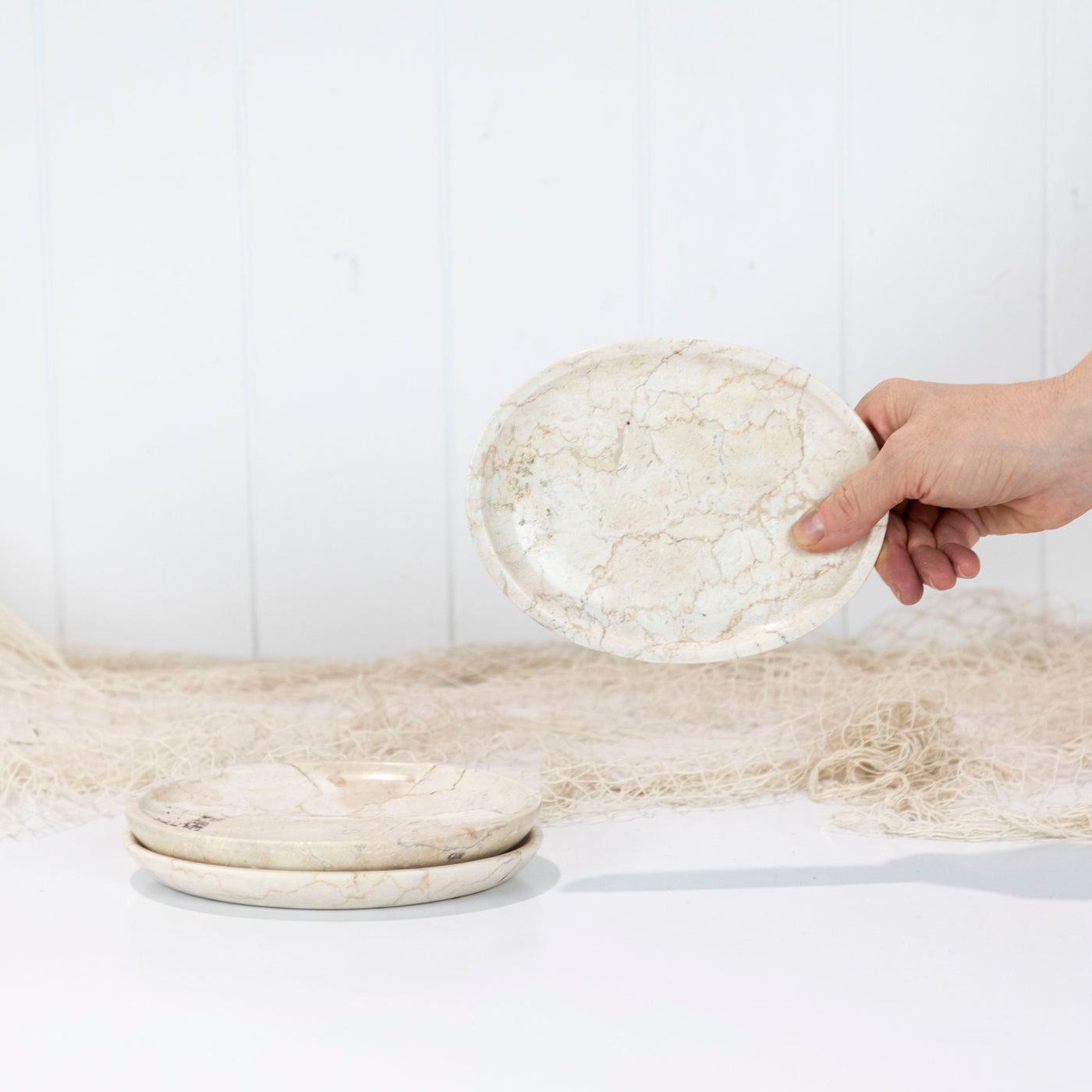 Marble Stone Plate - Blond #689