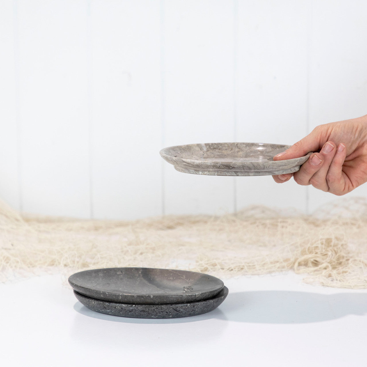 Marble Stone Plate - Grey #690