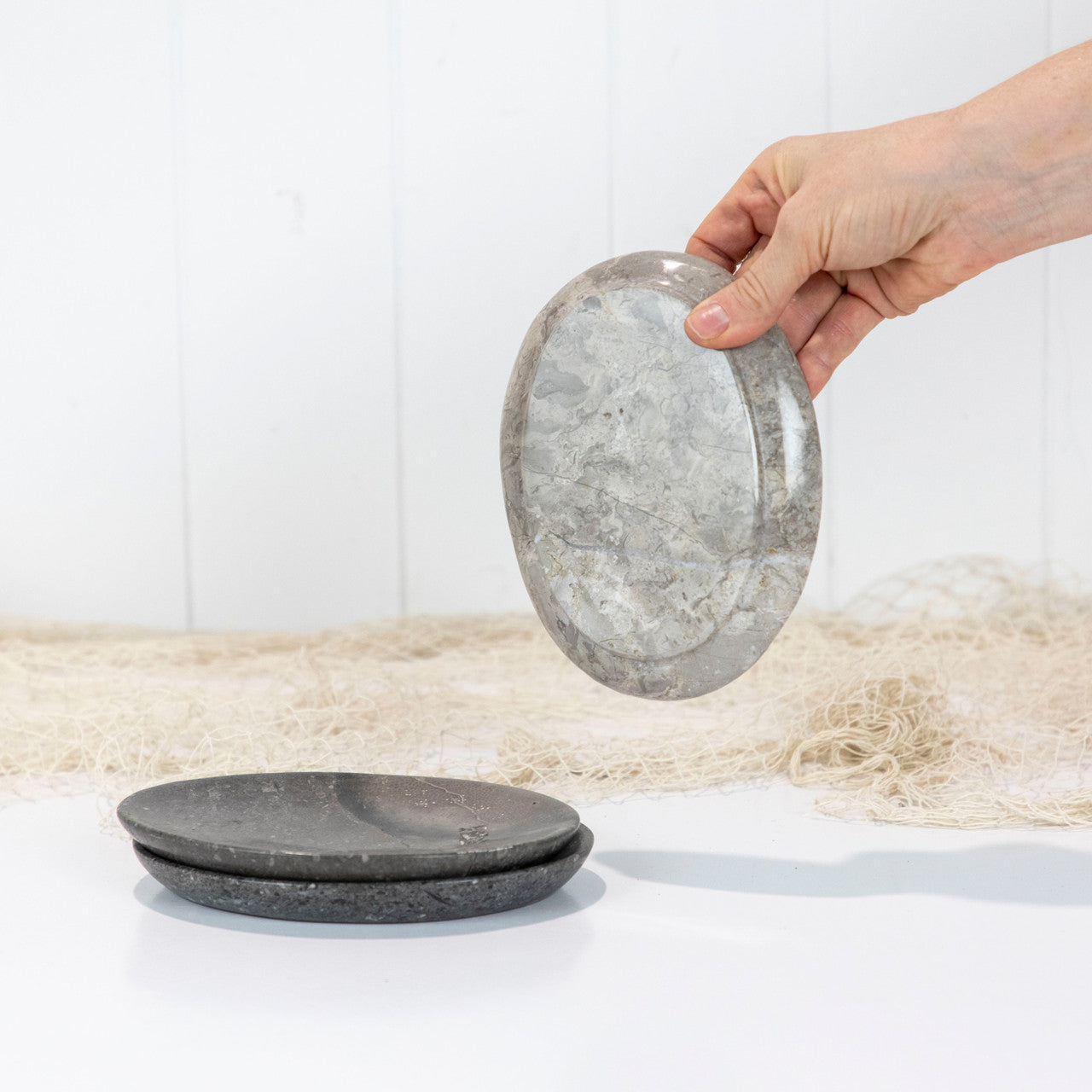 Marble Stone Plate - Grey #690
