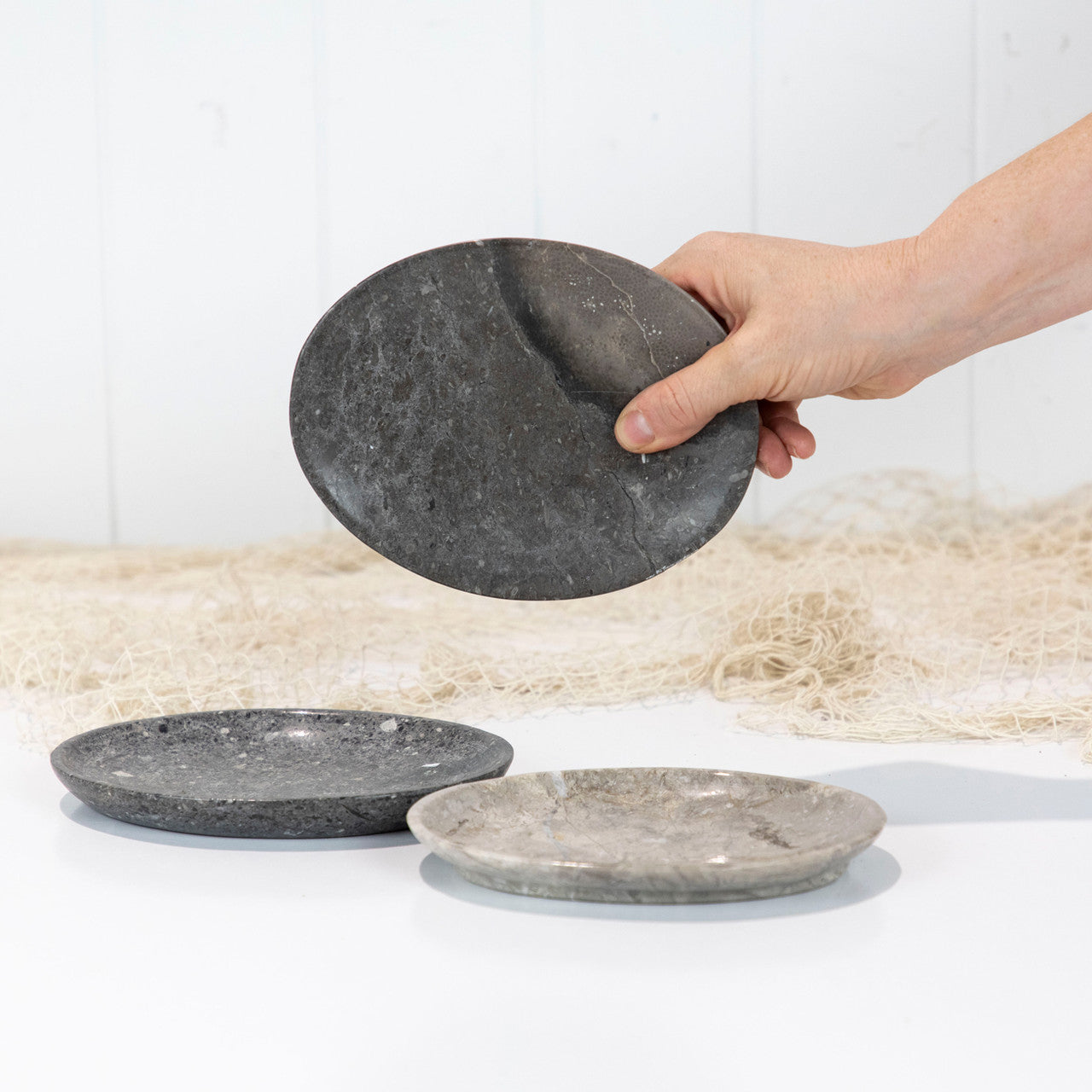 Marble Stone Plate - Grey #690