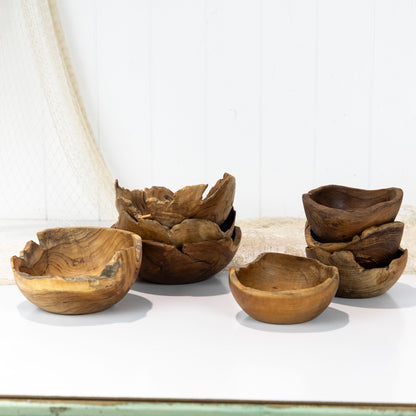 Rustic Wooden Bowl (S) #665