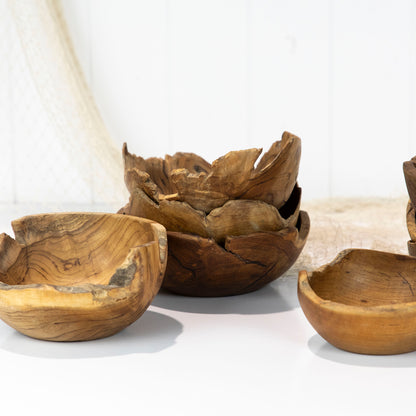 Rustic Wooden Bowl (S) #665
