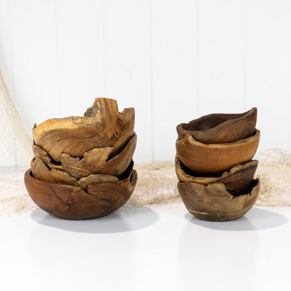 Rustic Wooden Bowl (S) #665