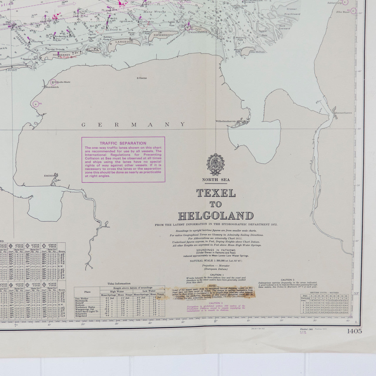 North Sea - Texel To Helgoland Chart/Map