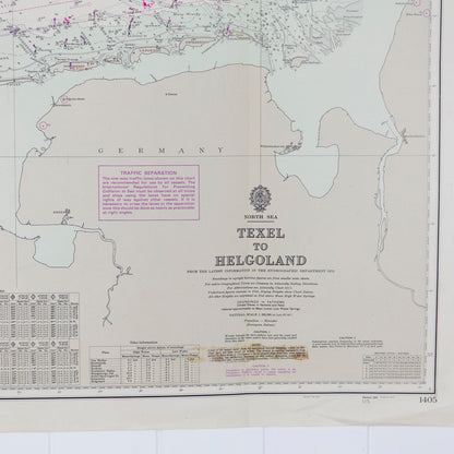 North Sea - Texel To Helgoland Chart/Map
