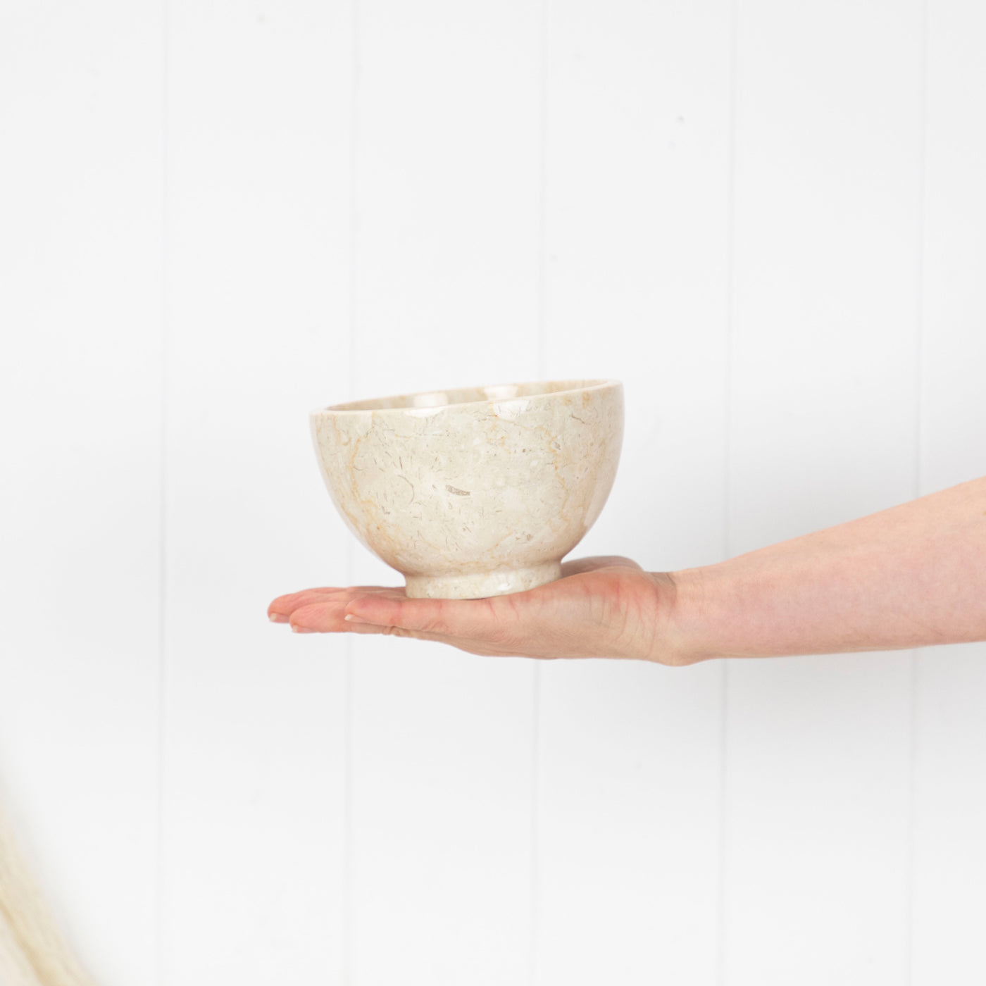 Marble Stone Bowl (M) - Cream #706