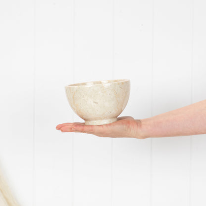 Marble Stone Bowl (M) - Cream #706