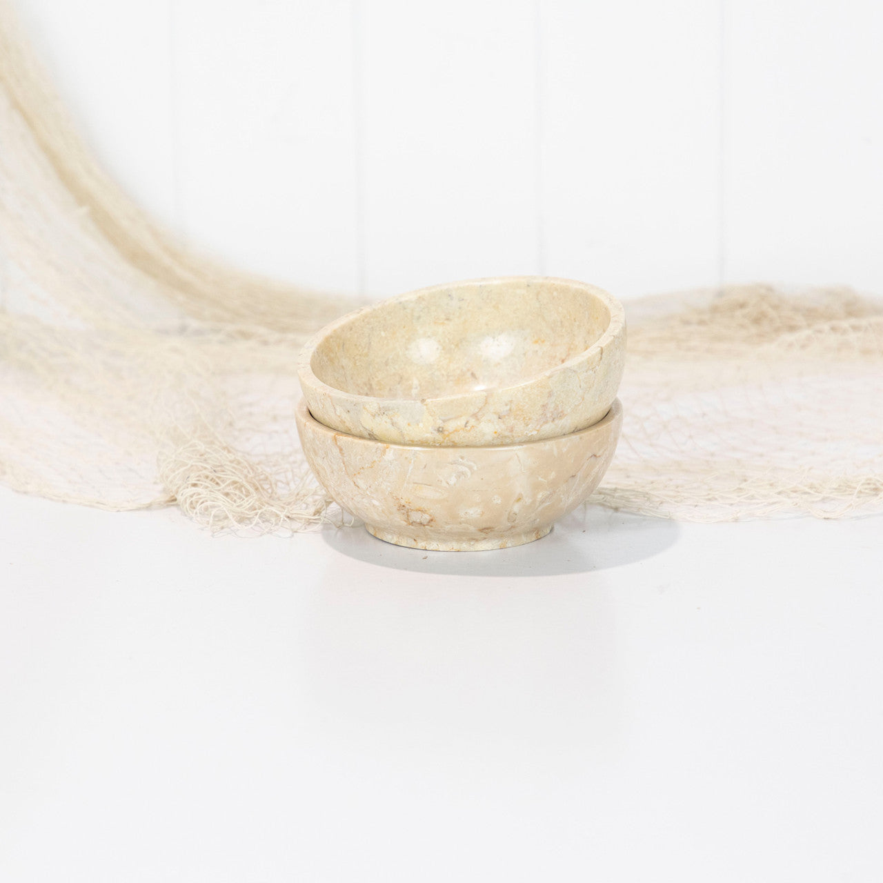 Marble Stone Round Bowl - Cream #709